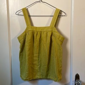 Ana | green soft cotton tank top